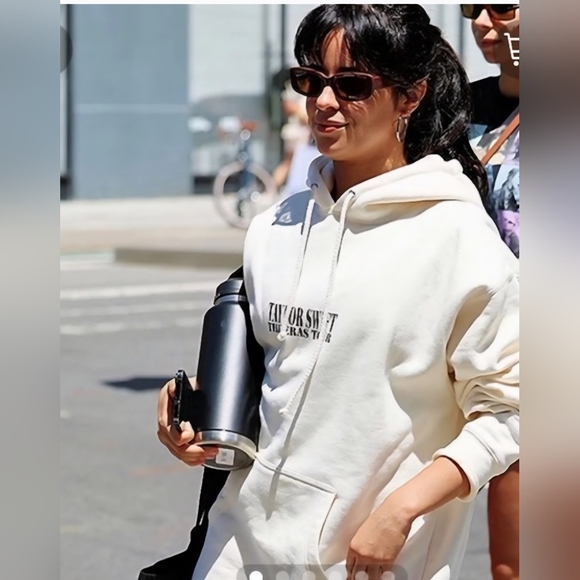 Taylor Swift Authentic Eras Tour Cream Drawstring Hoodie Size 2XL